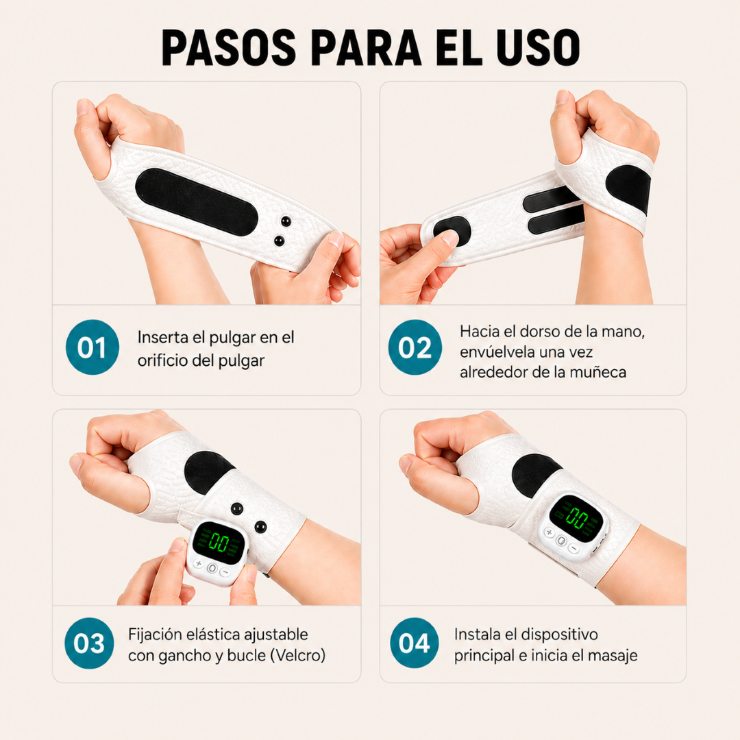 Muñequera Terapéutica para Alivio de Mano