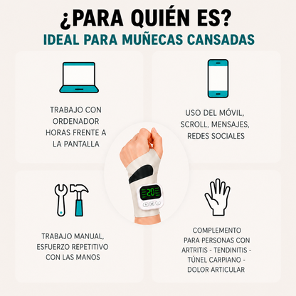 Muñequera Terapéutica para Alivio de Mano